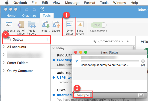 get messages to send on mac for email in outbox